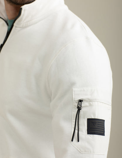 Full Zip Sweatshirt Stand-Up Collar