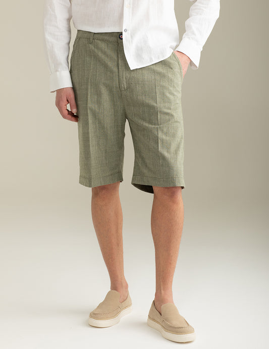 Bermuda Chino in Canvas Tintofilo Fiammato uomo army fm25s12et cc-a0804