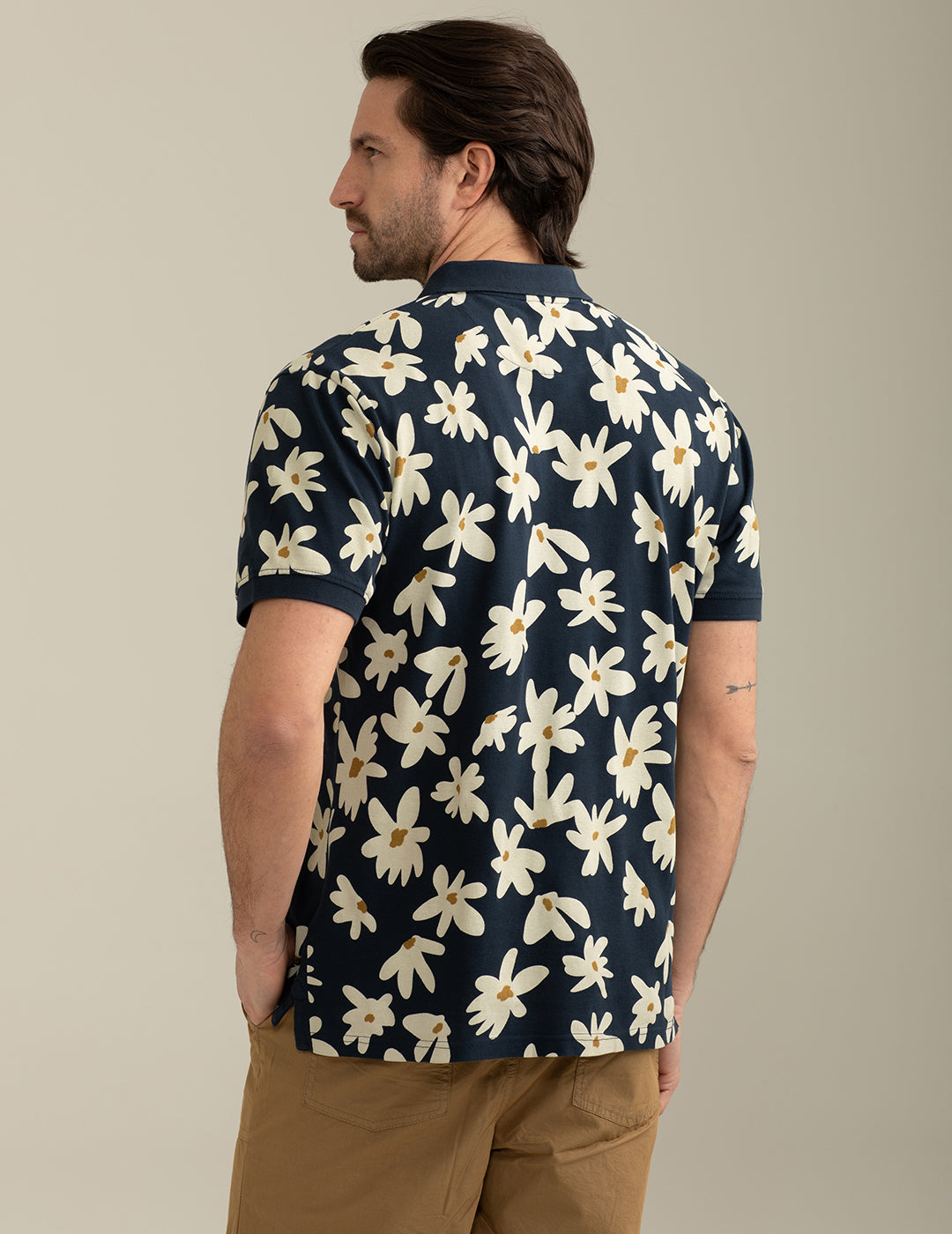 All-Over Printed Piquet Polo man sand fm25s22qf cc-a0110 All-Over Printed Piquet Polo