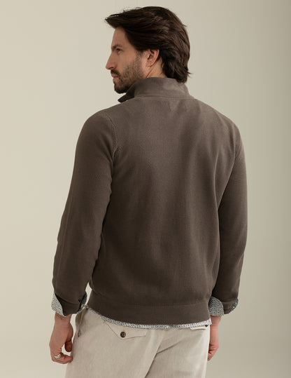 Full Zip Long Sleeve Sweater