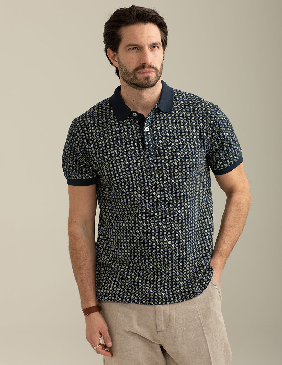 All-Over Printed Piquet Polo man blue fm25s22qf cc-a0601 All-Over Printed Piquet Polo