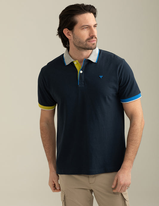 Piquet Short Sleeve Polo man blue fm25s06qu cc-a0601 Piquet Short Sleeve Polo