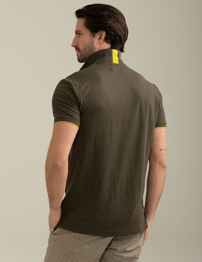 Polo a Manica Corta in Piquet Stretch