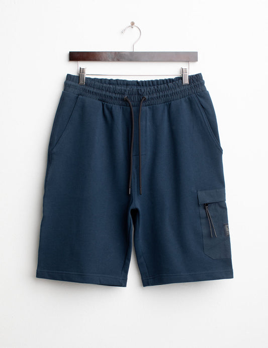 Plush Shorts with Technical Details man blue fm25s04ef cc-a0601 Plush Shorts with Technical Details