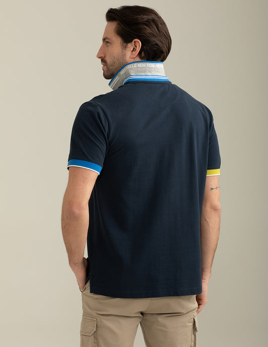 ALT03Piquet Short Sleeve Polo man blue fm25s06qu cc-a0601 Piquet Short Sleeve Polo