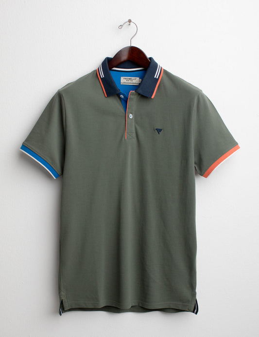 Piquet Short Sleeve Polo man sage fm25s06qu cc-a0811 Piquet Short Sleeve Polo