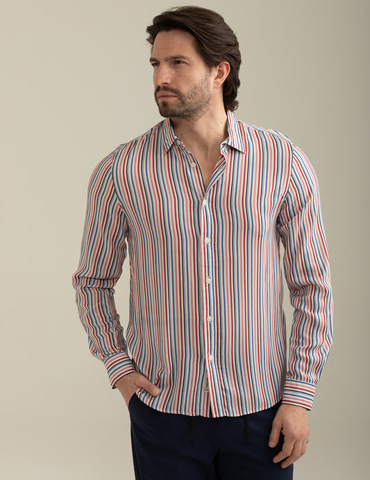 Allover Printed Voile Shirt man red fm25s14cs cc-a0301 Allover Printed Voile Shirt