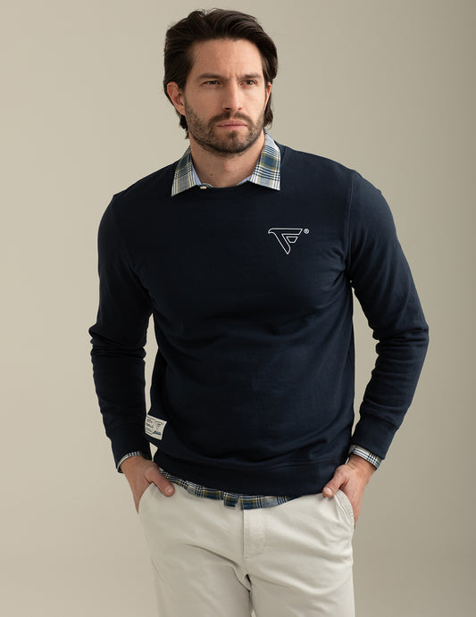 Sweatshirt Crew-neck man blue fm25s15fg cc-a0601 Sweatshirt Crew-neck