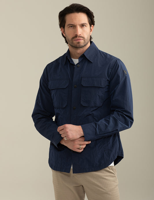 Overshirt in Nylon uomo blue fm25s04ku cc-a0601 Overshirt in Nylon