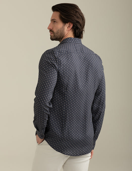 ALT03Allover Printed Voile Shirt man blue fm25s14cs cc-a0601 Allover Printed Voile Shirt