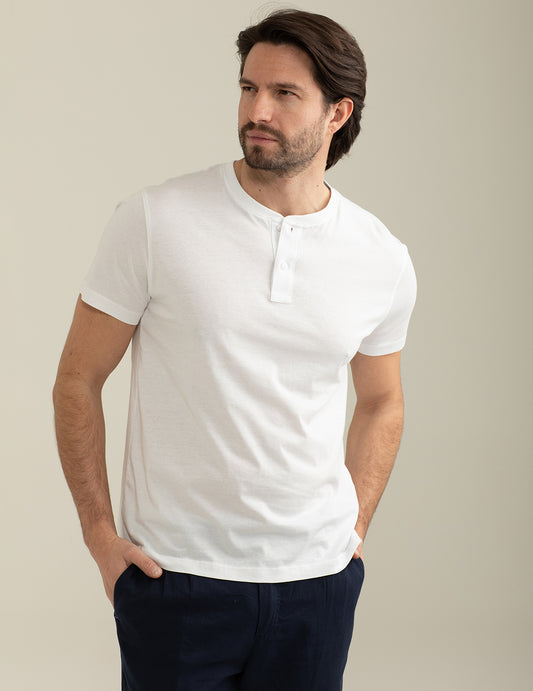 Short-sleeve crew-neck serafino T-shirt man white fm25s04ts cc-a0001 Short-sleeve crew-neck serafino T-shirt