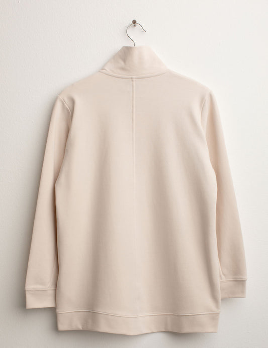 ALT03Interlock Full Zip Neck Sweatshirt woman champagne fw25s20fz cc-a0102 Interlock Full Zip Neck Sweatshirt