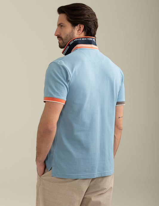 ALT03Piquet Short Sleeve Polo man light blue fm25s06qu cc-a1001 Piquet Short Sleeve Polo