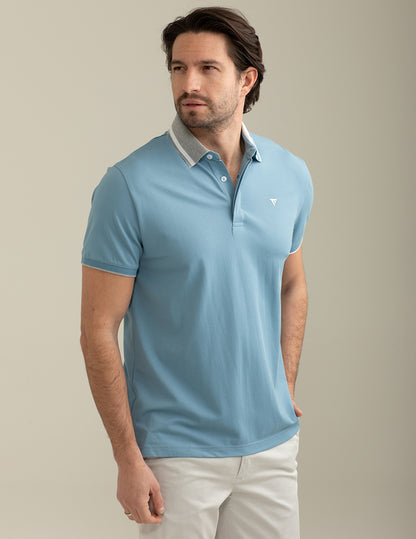 Short Sleeve Piquet Stretch Polo Shirt