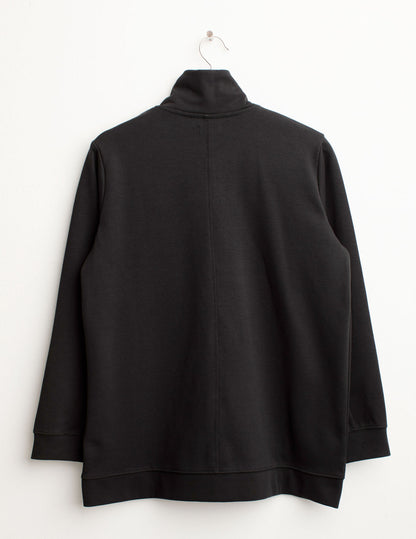 Felpa Full Zip Collo a Listino in Interlock
