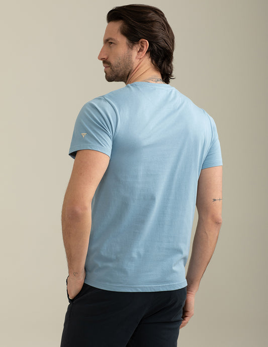 ALT03Short Sleeve Crew-Neck T-shirt man light blue fm25s15tg cc-a1001 Short Sleeve Crew-Neck T-shirt