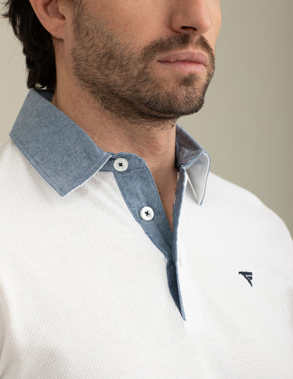 Textured Short Sleeve Polo