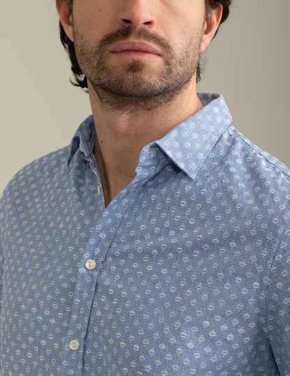 Camicia in Fantasia Jacquard Tintofilo