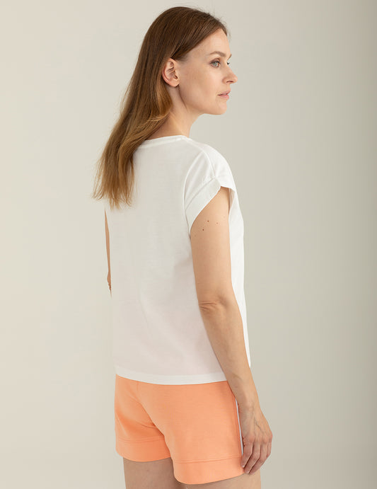 ALT03T-shirt Girocollo a Manica Corta donna off white fw25s20tg cc-a0002 T-shirt Girocollo a Manica Corta