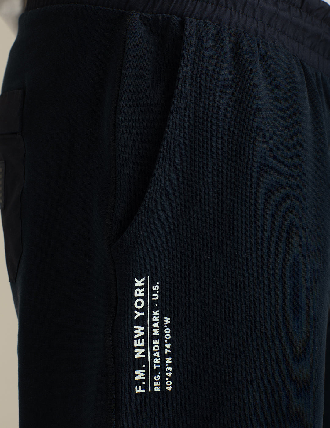 Pantalone in Felpa con Dettagli Tecnici uomo blue fm25s05pf cc-a0601 Pantalone in Felpa con Dettagli Tecnici