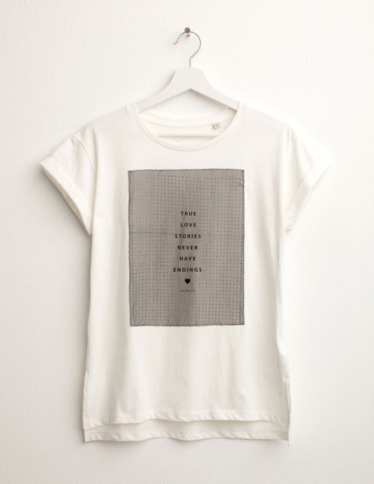 T-shirt Girocollo a Manica Corta donna off white fw25s21tg cc-a0002 T-shirt Girocollo a Manica Corta