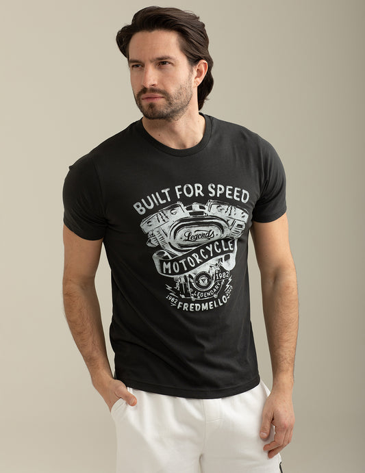 Short Sleeve Crew-Neck T-shirt man carbon fm25s16tg cc-a0955 Short Sleeve Crew-Neck T-shirt