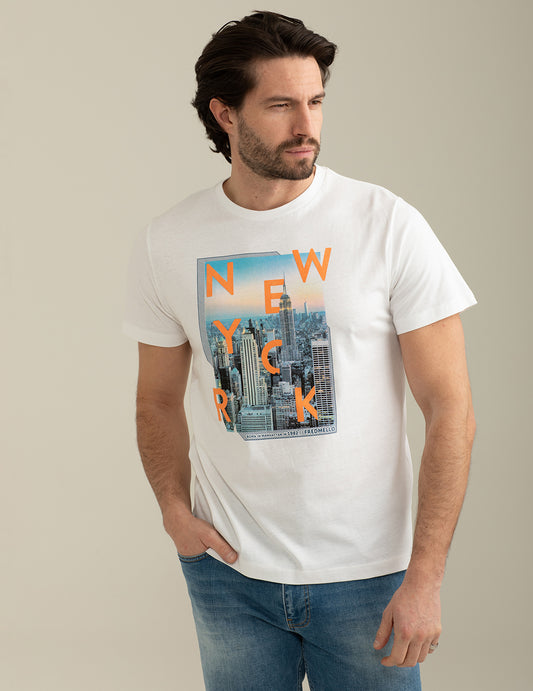 T-shirt Girocollo a Manica Corta uomo white fm25s28tg cc-a0001 T-shirt Girocollo a Manica Corta
