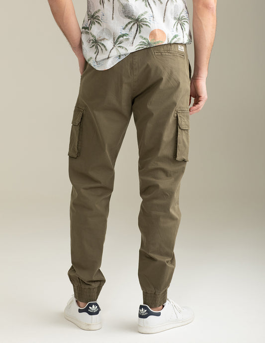 ALT03Pantalone Cargo in Gabardina Elasticizzata uomo army fm25s31pu cc-a0804 Pantalone Cargo in Gabardina Elasticizzata
