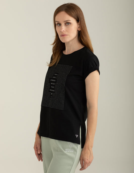 ALT03T-shirt Girocollo a Manica Corta donna black fw25s21tg cc-a0951 T-shirt Girocollo a Manica Corta