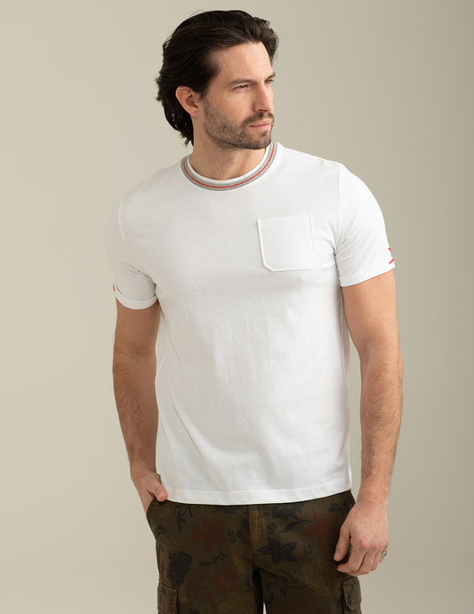 T-shirt Girocollo a Manica Corta uomo white fm25s32tg cc-a0001 T-shirt Girocollo a Manica Corta