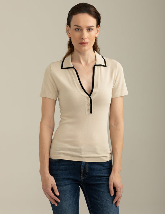 Maglia Polo Manica Corta donna desert fw25s22mm cc-a0105 Maglia Polo Manica Corta