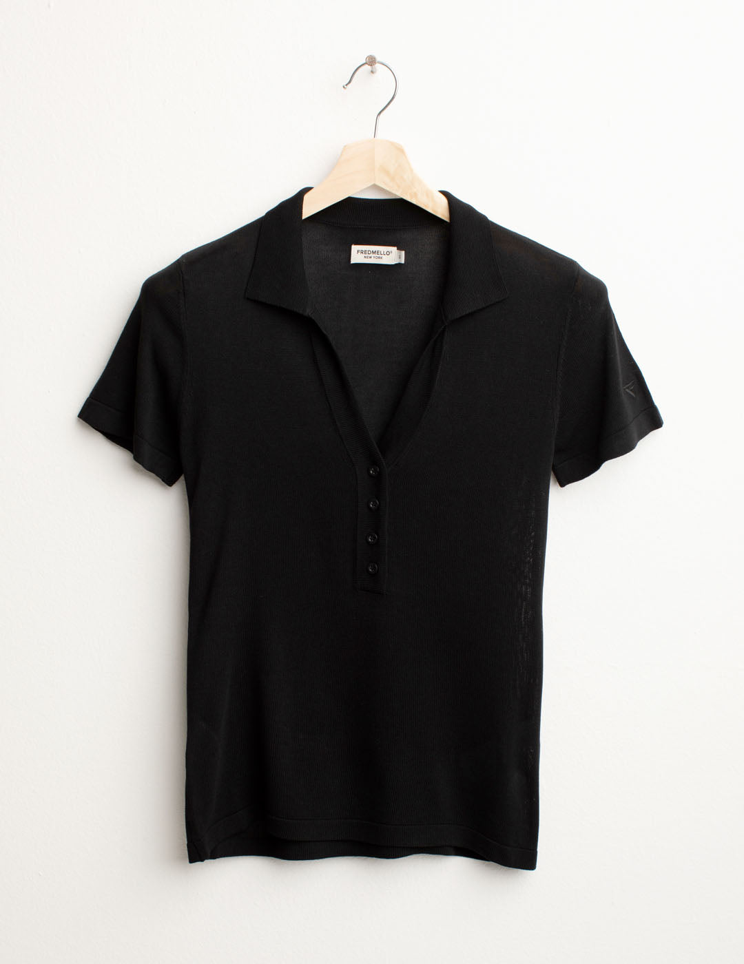 Short Sleeve Polo Shirt woman black fw25s22mm cc-a0951 Short Sleeve Polo Shirt