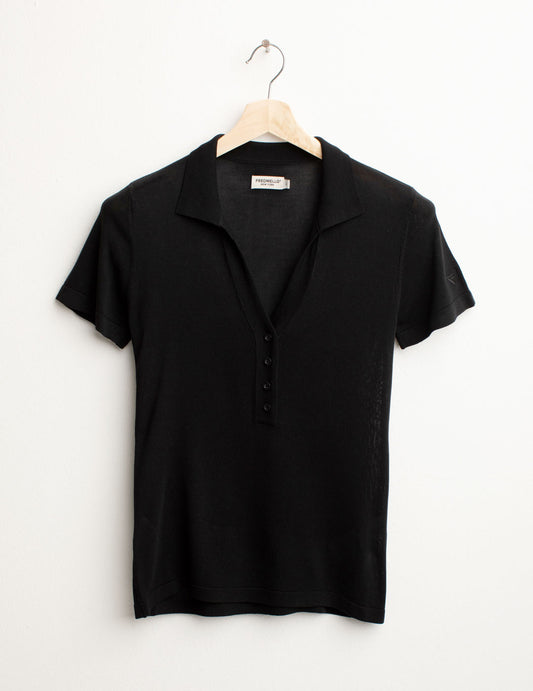 Maglia Polo Manica Corta donna black fw25s22mm cc-a0951 Maglia Polo Manica Corta