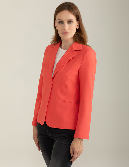 Blazer Monopetto in Tessuto Bi-Stretch