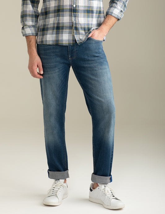 Pantalone in Denim Stretch uomo middle blue fm25s33pd cc-a1101 Pantalone in Denim Stretch