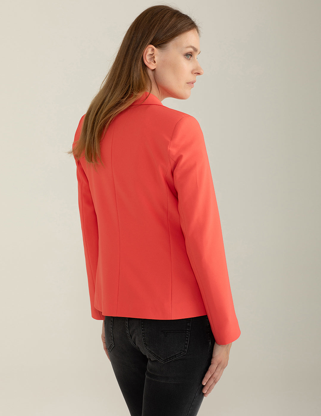 Blazer Monopetto in Tessuto Bi-Stretch donna peach fw25s05bu cc-a0206 Blazer Monopetto in Tessuto Bi-Stretch