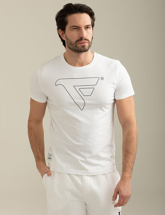 T-shirt Girocollo con stampa uomo white fm25s33tg cc-a0001 T-shirt Girocollo con stampa