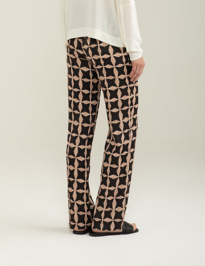 Pantalone in Raso di Viscosa Stretch