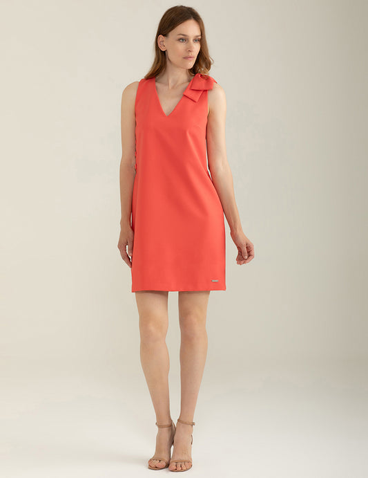 Abito Smanicato in Tessuto Bi-Stretch donna peach fw25s31au cc-a0206 Abito Smanicato in Tessuto Bi-Stretch