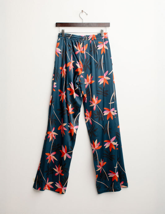 Pantalone in Raso di Viscosa Stretch donna blue fw25s40pt cc-a0601 Pantalone in Raso di Viscosa Stretch