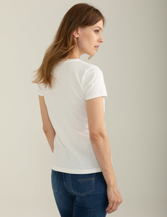 ALT03T-shirt Girocollo a Manica Corta donna off white fw25s23tg cc-a0002 T-shirt Girocollo a Manica Corta