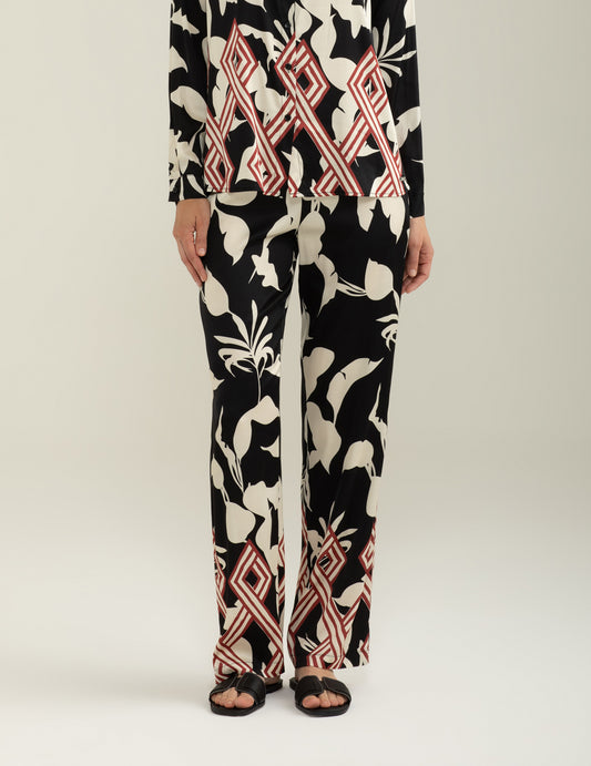 Pantalone in Raso di Viscosa Stretch donna black fw25s40pt cc-a0951 Pantalone in Raso di Viscosa Stretch