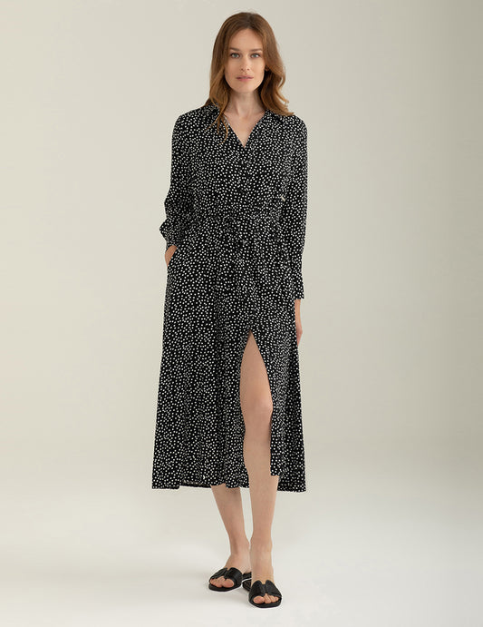 Abito Camisier in Popeline donna black fw25s01as cc-a0951 Abito Camisier in Popeline