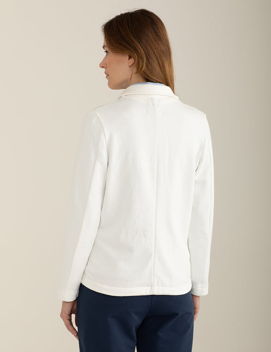ALT03Blazer in Felpa Sfoderato donna off white fw25s01bf cc-a0002 Blazer in Felpa Sfoderato