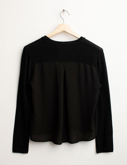 Cardigan Scollo V a Manica Lunga