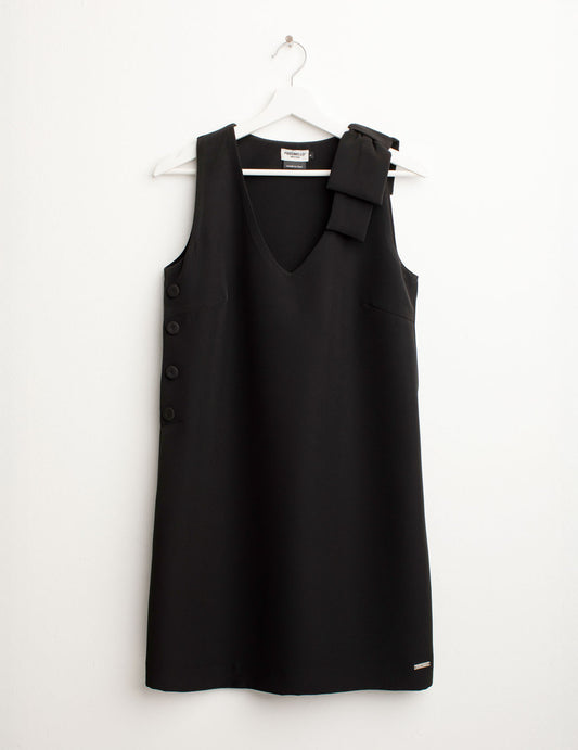 Abito Smanicato in Tessuto Bi-Stretch donna black fw25s31au cc-a0951 Abito Smanicato in Tessuto Bi-Stretch