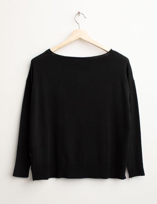 ALT03Maglia Girocollo Ampio Manica Lunga donna black fw25s03mg cc-a0951 Maglia Girocollo Ampio Manica Lunga
