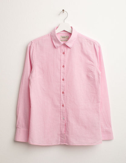 Camicia Manica Lunga in Misto Lino