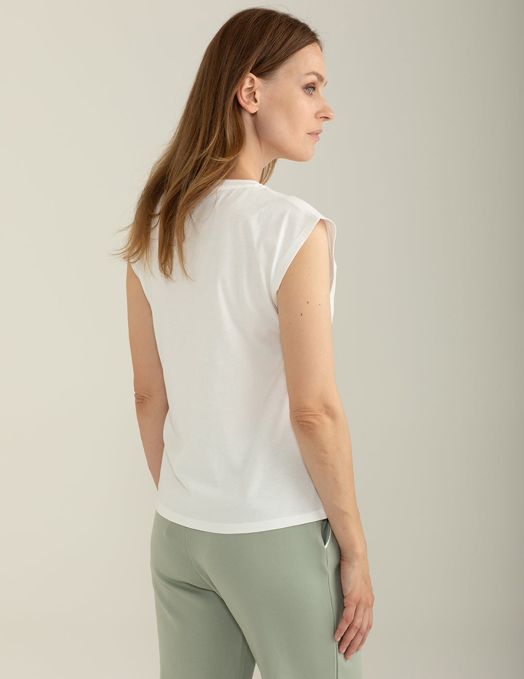 T-shirt Girocollo Ampio a Manica Corta donna off white fw25s25tg cc-a0002 T-shirt Girocollo Ampio a Manica Corta