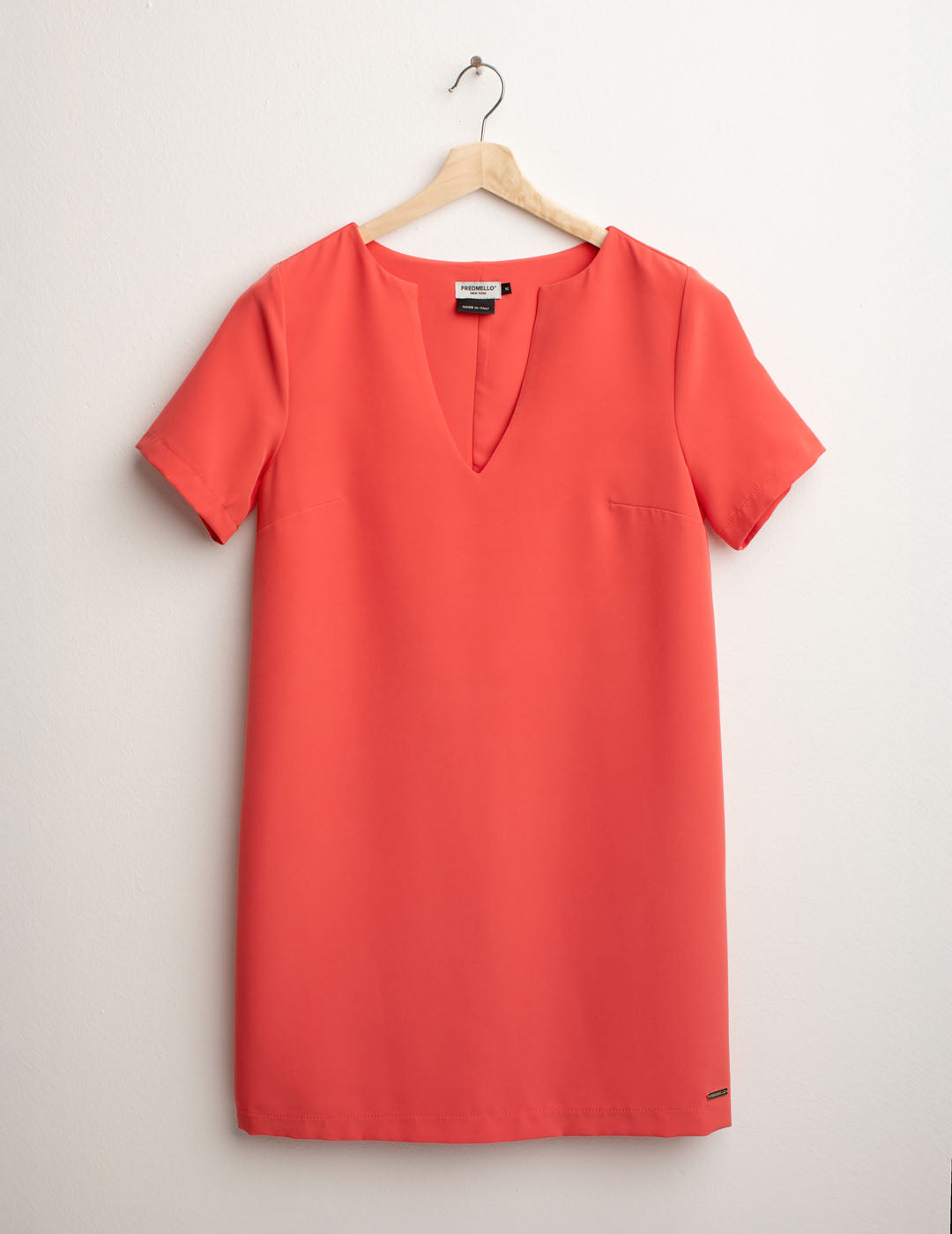Abito Scollo V in Tessuto Bi-Stretch donna peach fw25s32au cc-a0206 Abito Scollo V in Tessuto Bi-Stretch